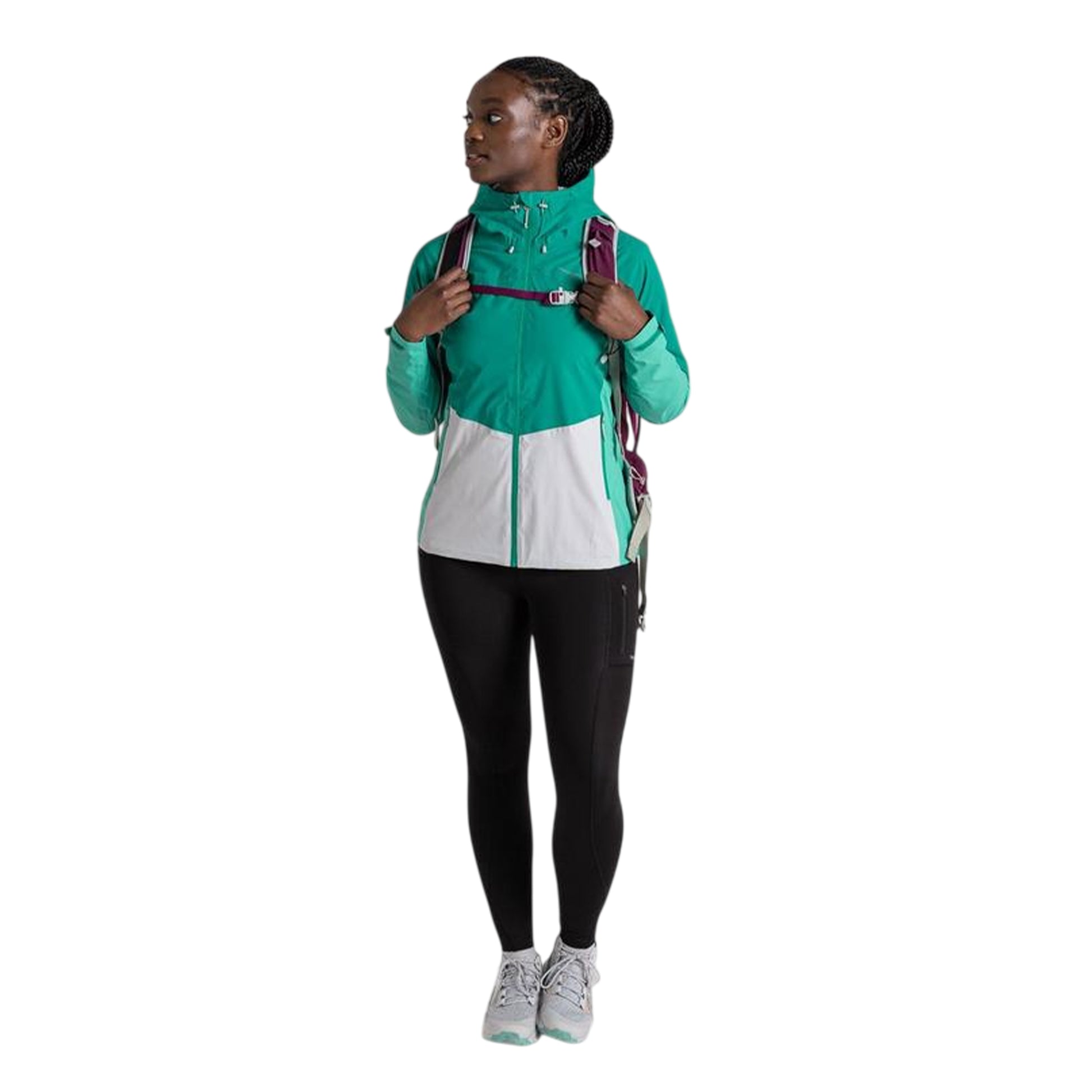 Mystical-Ocean-Luna - Side - Craghoppers Womens-Ladies Jamila Colour Block Funnel Neck Windbreaker