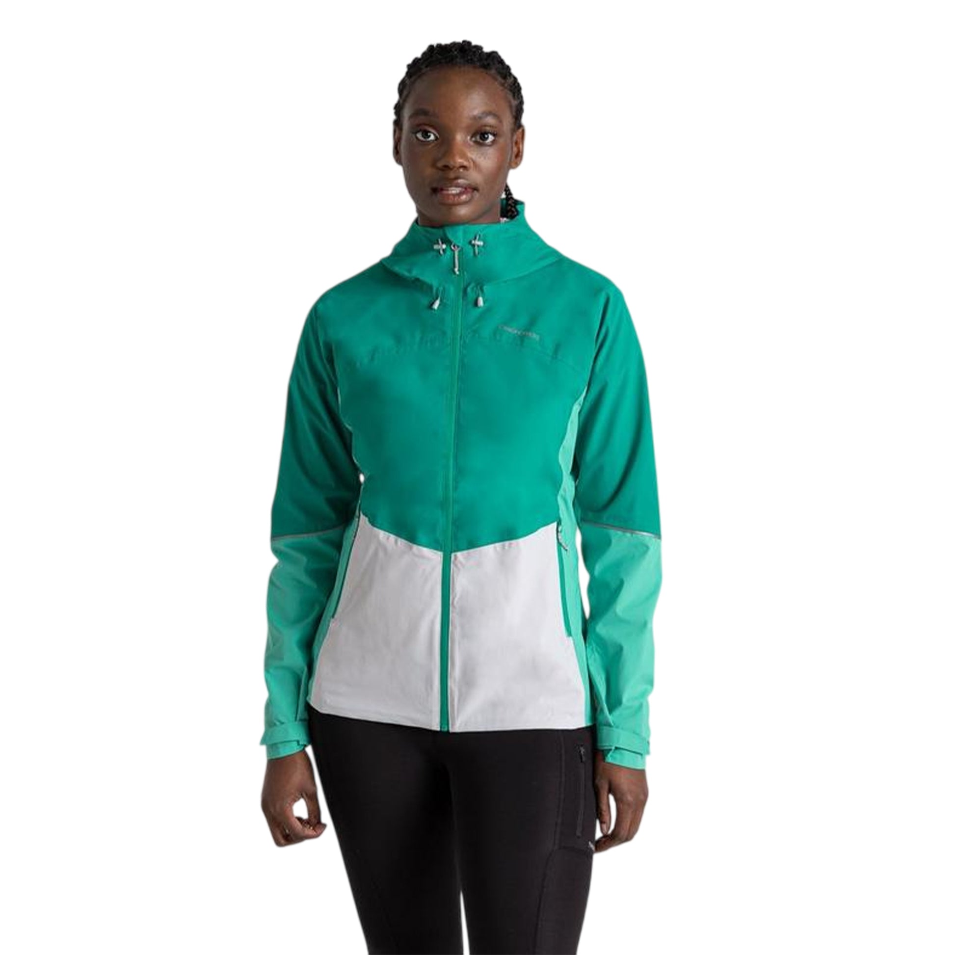 Mystical-Ocean-Luna - Front - Craghoppers Womens-Ladies Jamila Colour Block Funnel Neck Windbreaker