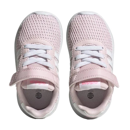 Pink-White - Front - Adidas Childrens-Kids Lite Racer 3.0 Trainers