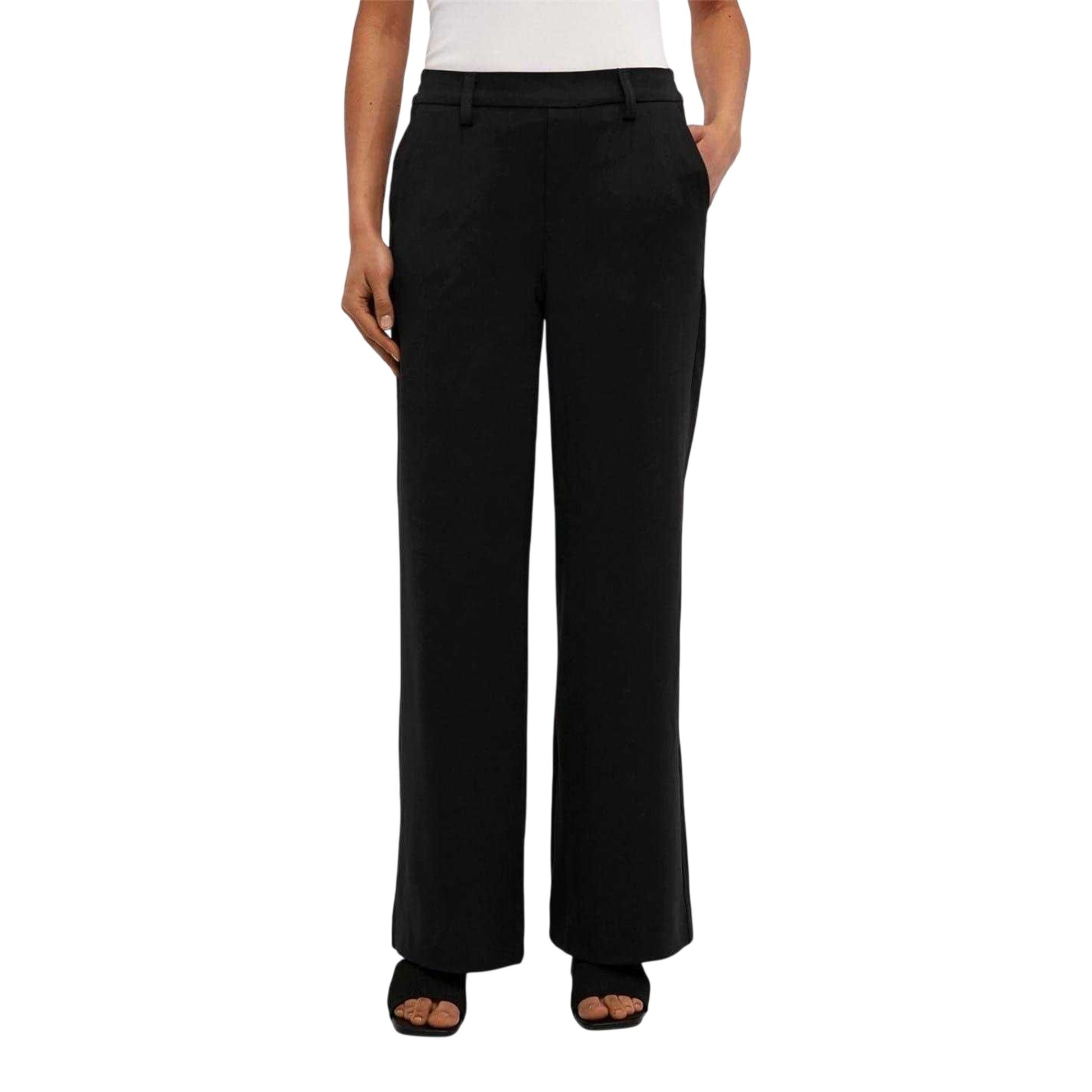 Black - Side - Object Womens-Ladies Lisa Trousers