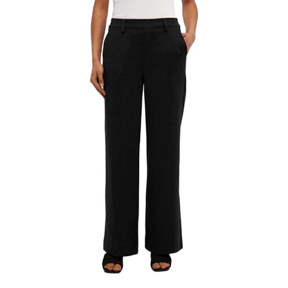 Black - Side - Object Womens-Ladies Lisa Trousers