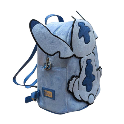 Blue - Side - Lilo & Stitch 3D Stitch Plush Mini Backpack