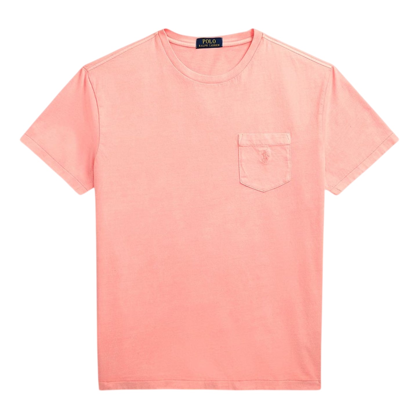 Rose - Front - Ralph Lauren Mens Embroidered Pocket Slim T-Shirt