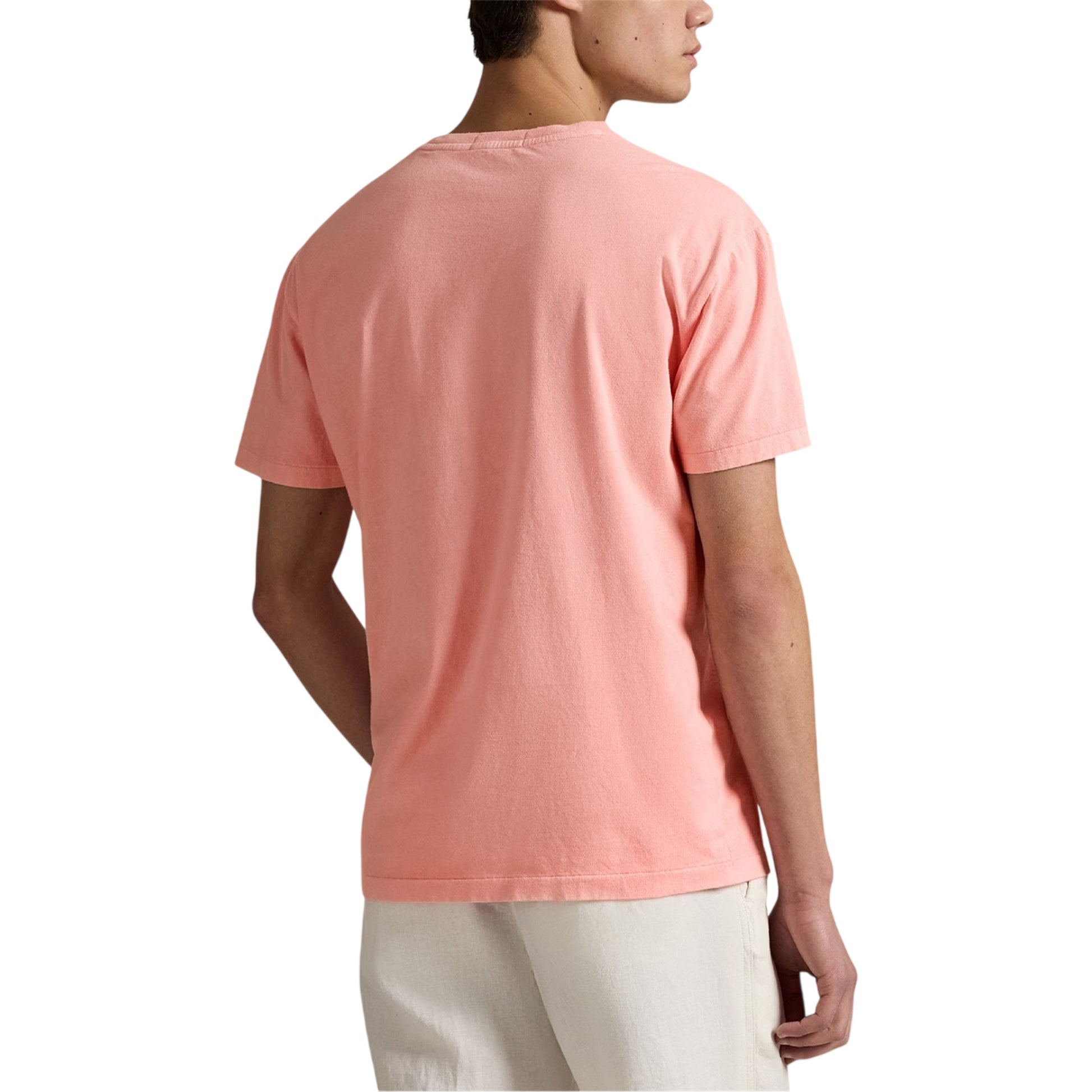 Rose - Back - Ralph Lauren Mens Embroidered Pocket Slim T-Shirt