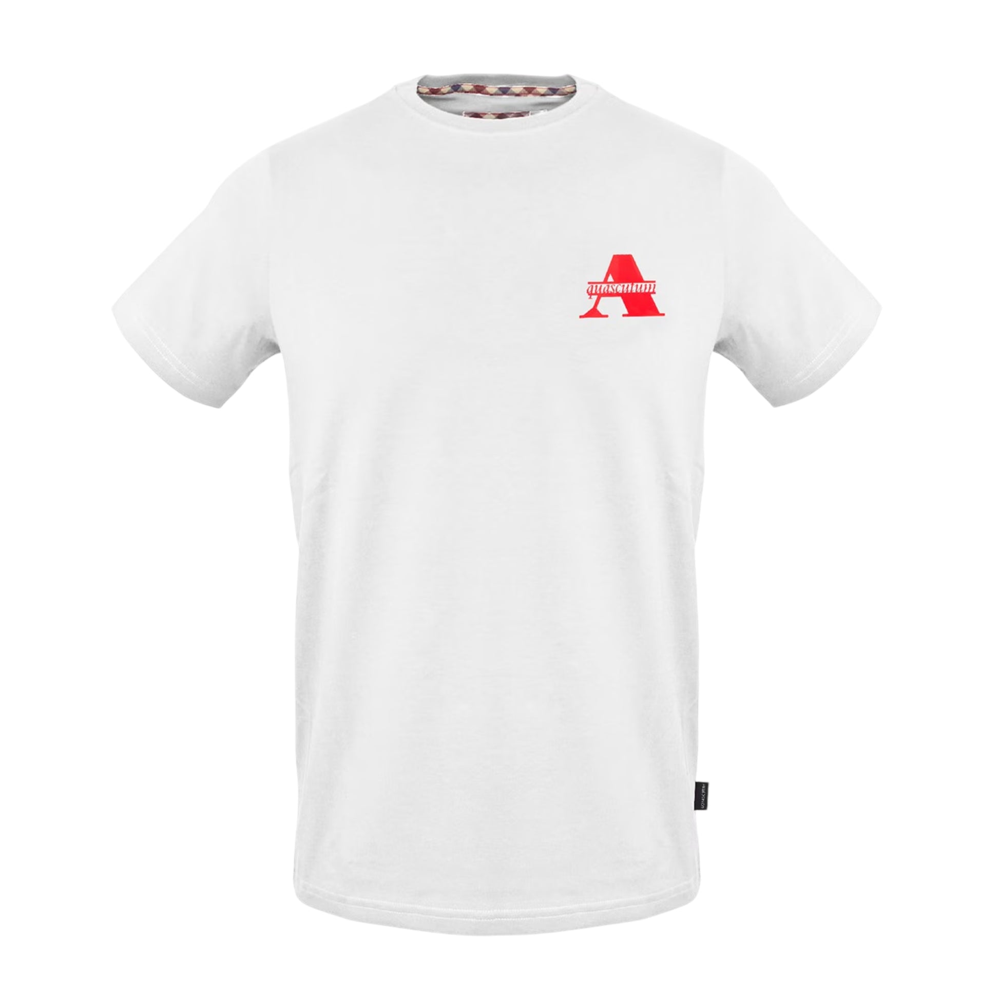 White - Front - Aquascutum Mens Chest Logo Regular T-Shirt