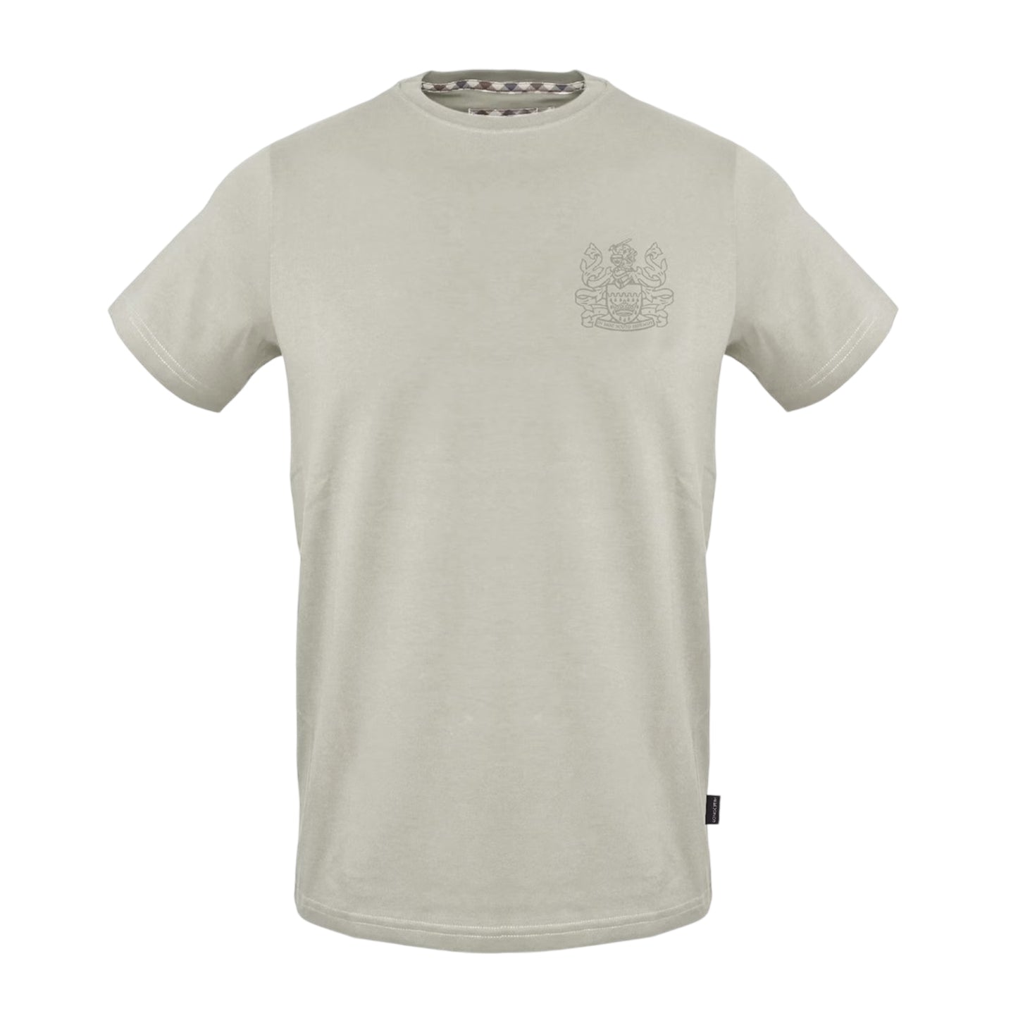 Grey - Front - Aquascutum Mens Crest Regular T-Shirt