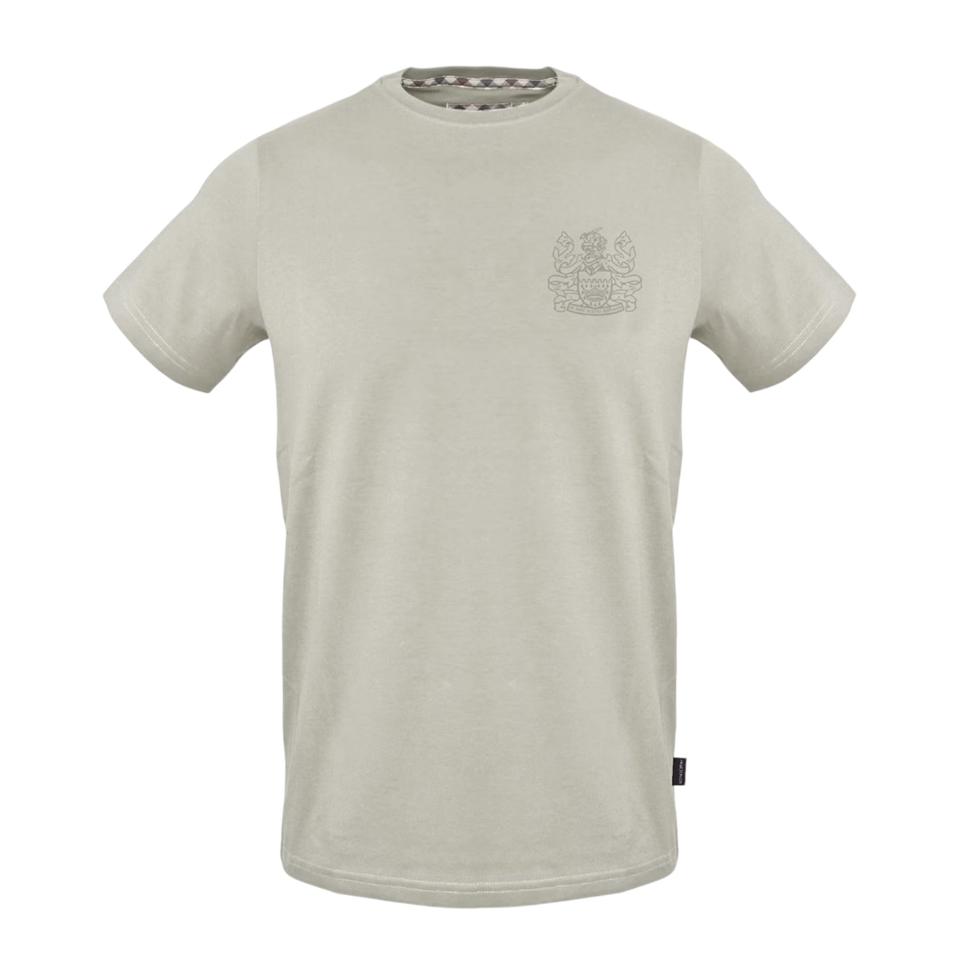 Grey - Front - Aquascutum Mens Crest Regular T-Shirt