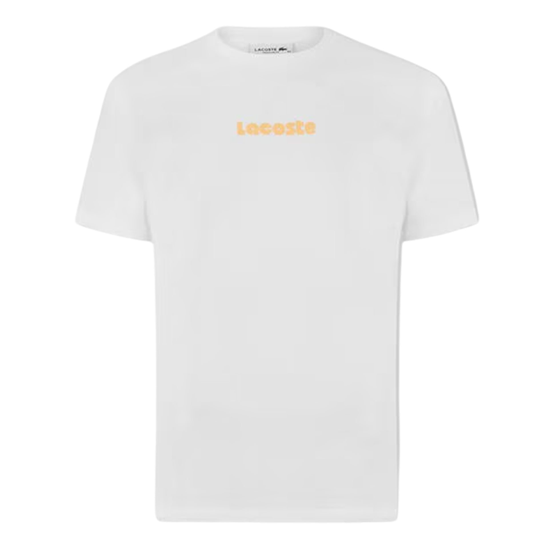 White - Front - Lacoste Mens Cotton Blend Oversized Short-Sleeved T-Shirt