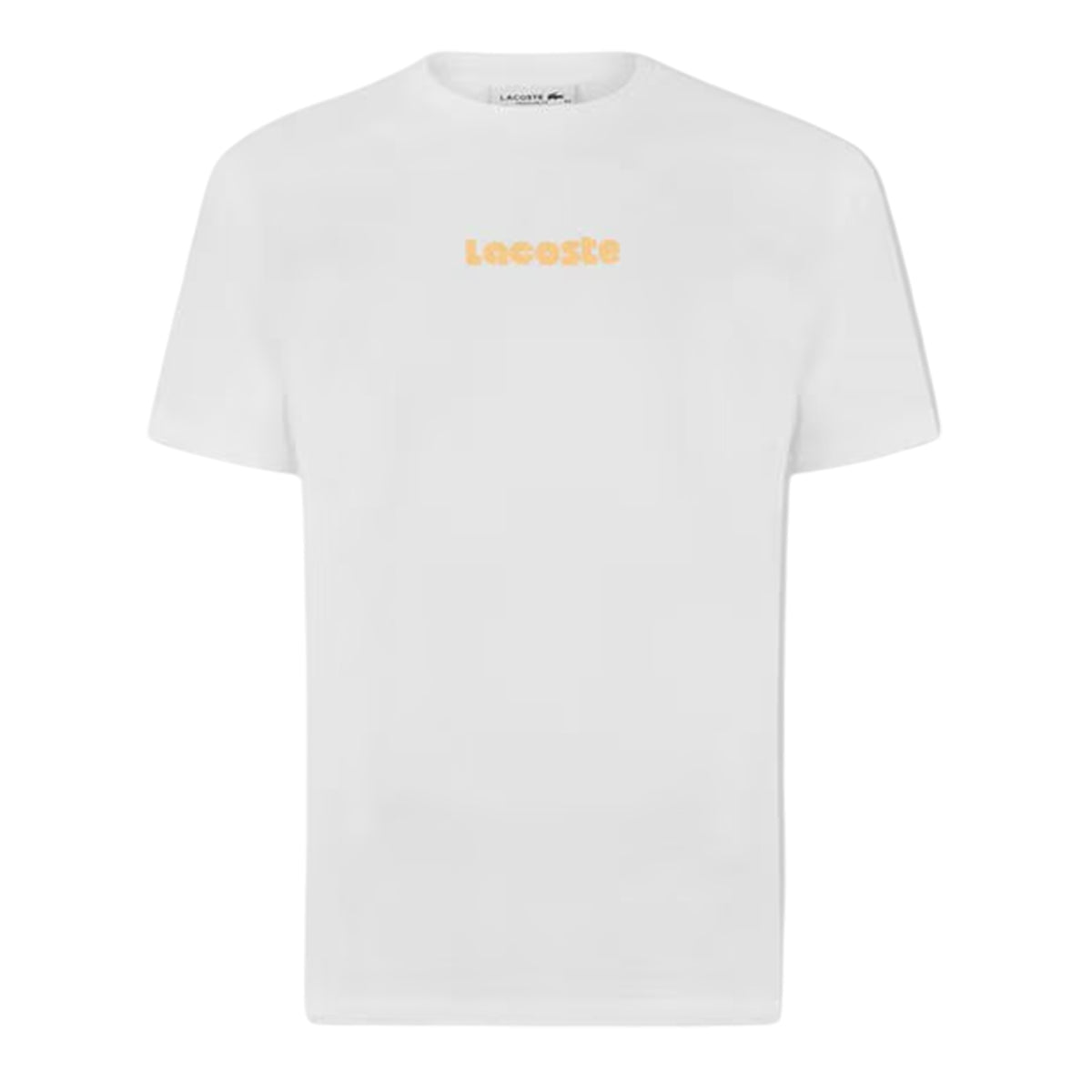 White - Front - Lacoste Mens Cotton Blend Oversized Short-Sleeved T-Shirt