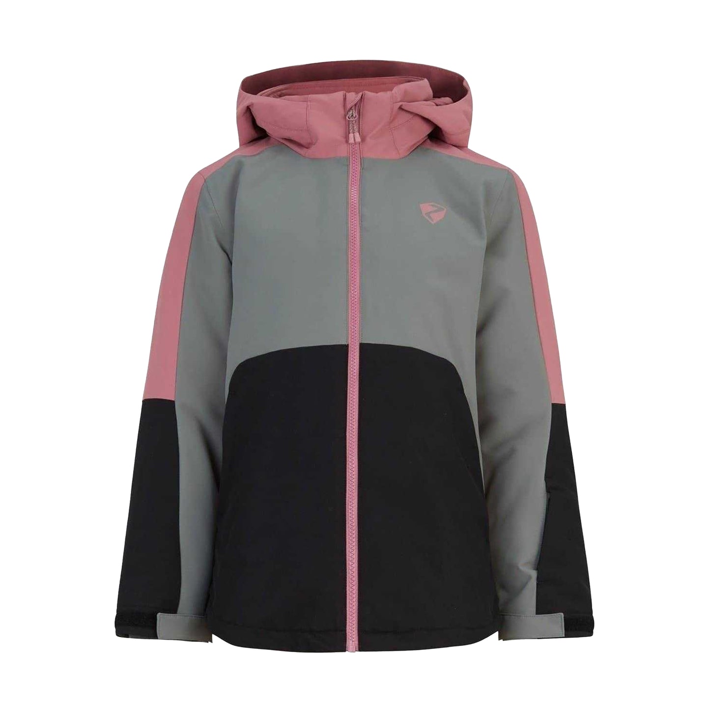 Pink-Green - Front - Ziener Childrens-Kids Aluck Ski Jacket