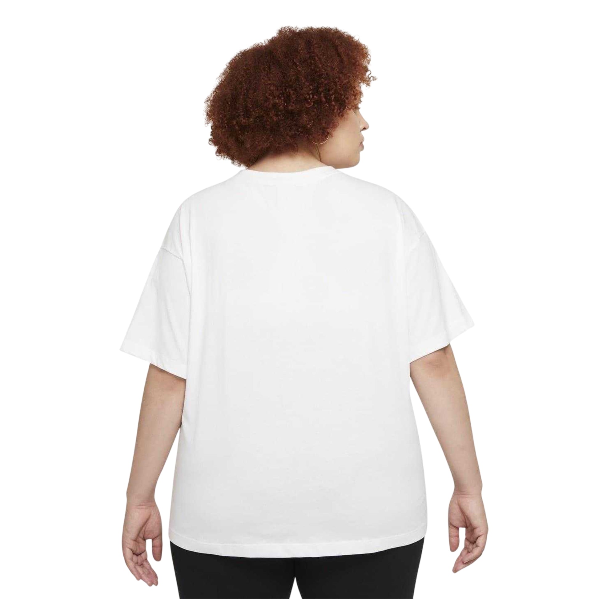 White-Black - Back - Nike Womens-Ladies Essential Logo T-Shirt