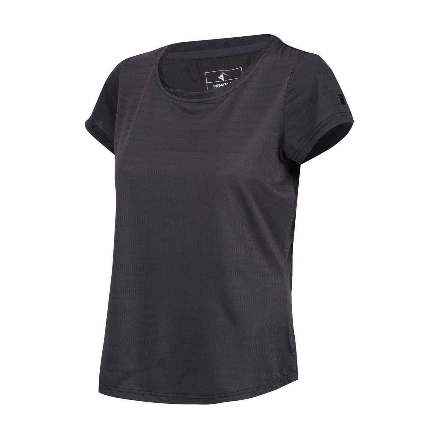 Seal Grey - Side - Regatta Womens-Ladies Horizontal Stripe Regular T-Shirt
