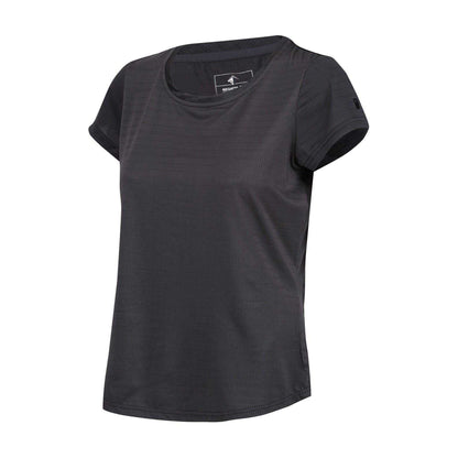 Seal Grey - Side - Regatta Womens-Ladies Horizontal Stripe Regular T-Shirt