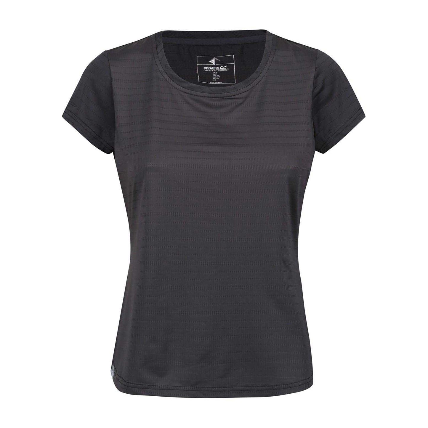 Seal Grey - Front - Regatta Womens-Ladies Horizontal Stripe Regular T-Shirt