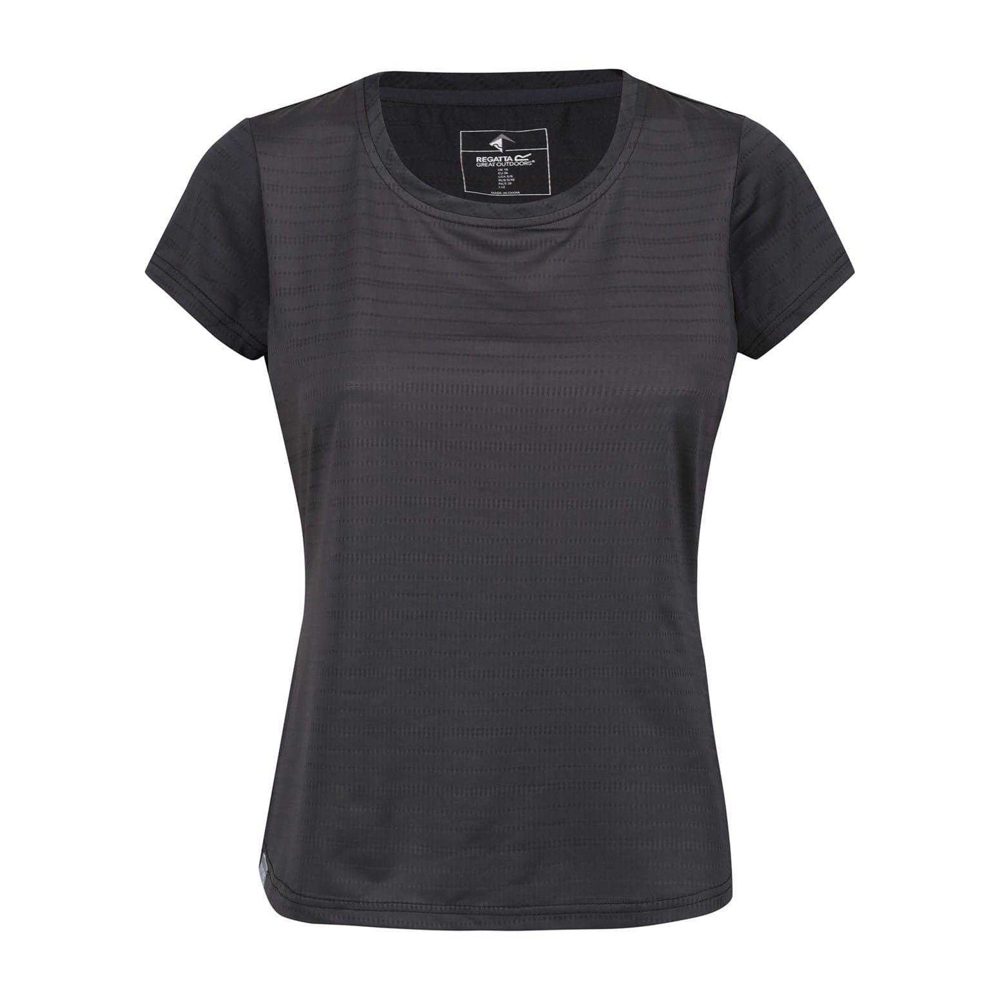 Seal Grey - Front - Regatta Womens-Ladies Horizontal Stripe Regular T-Shirt