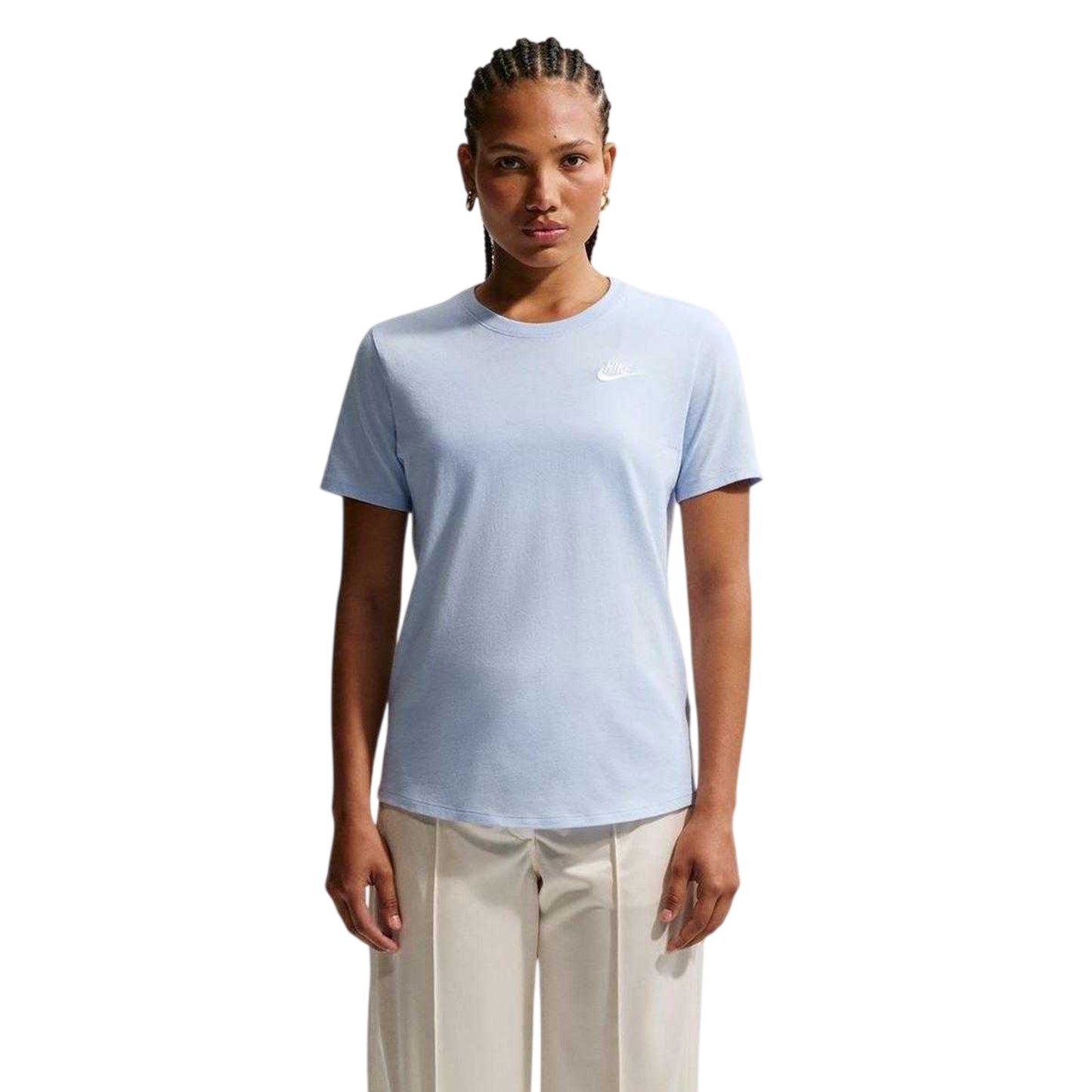 Hydrangea Blue - Front - Nike Womens-Ladies Club T-Shirt