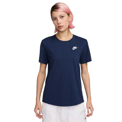Midnight Navy - Front - Nike Womens-Ladies Club T-Shirt