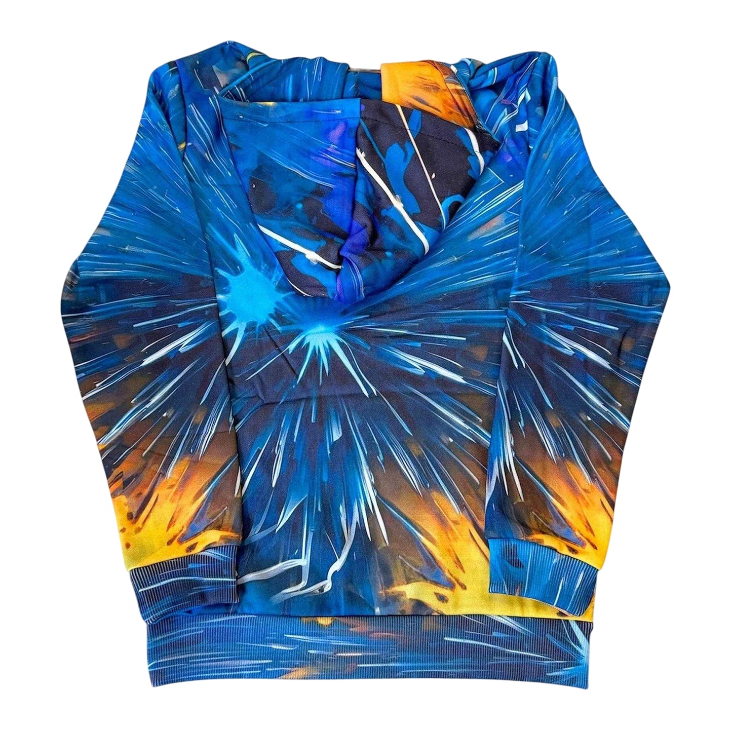 Blue-Yellow - Back - London Unisex Adult Hoodie