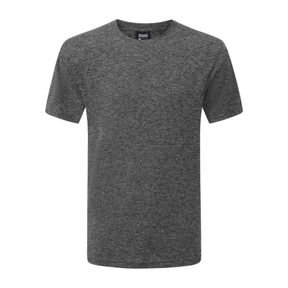 Black Melange - Front - Lonsdale Mens Tech Plain Polyester T-Shirt