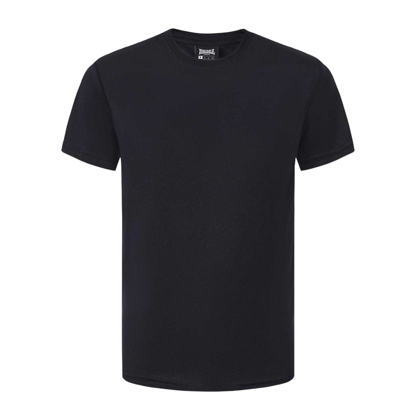 Navy - Front - Lonsdale Mens Tech Plain Polyester T-Shirt