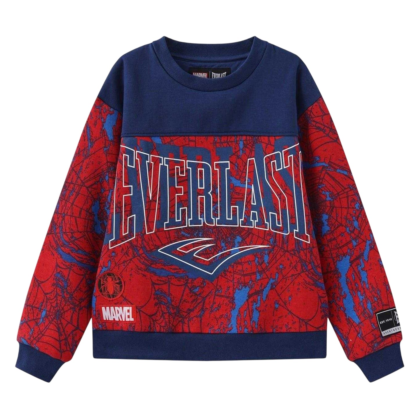 Red - Front - Everlast Boys Spider-Man Cotton Sweatshirt