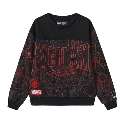 Black - Front - Everlast Boys Spider-Man Cotton Sweatshirt