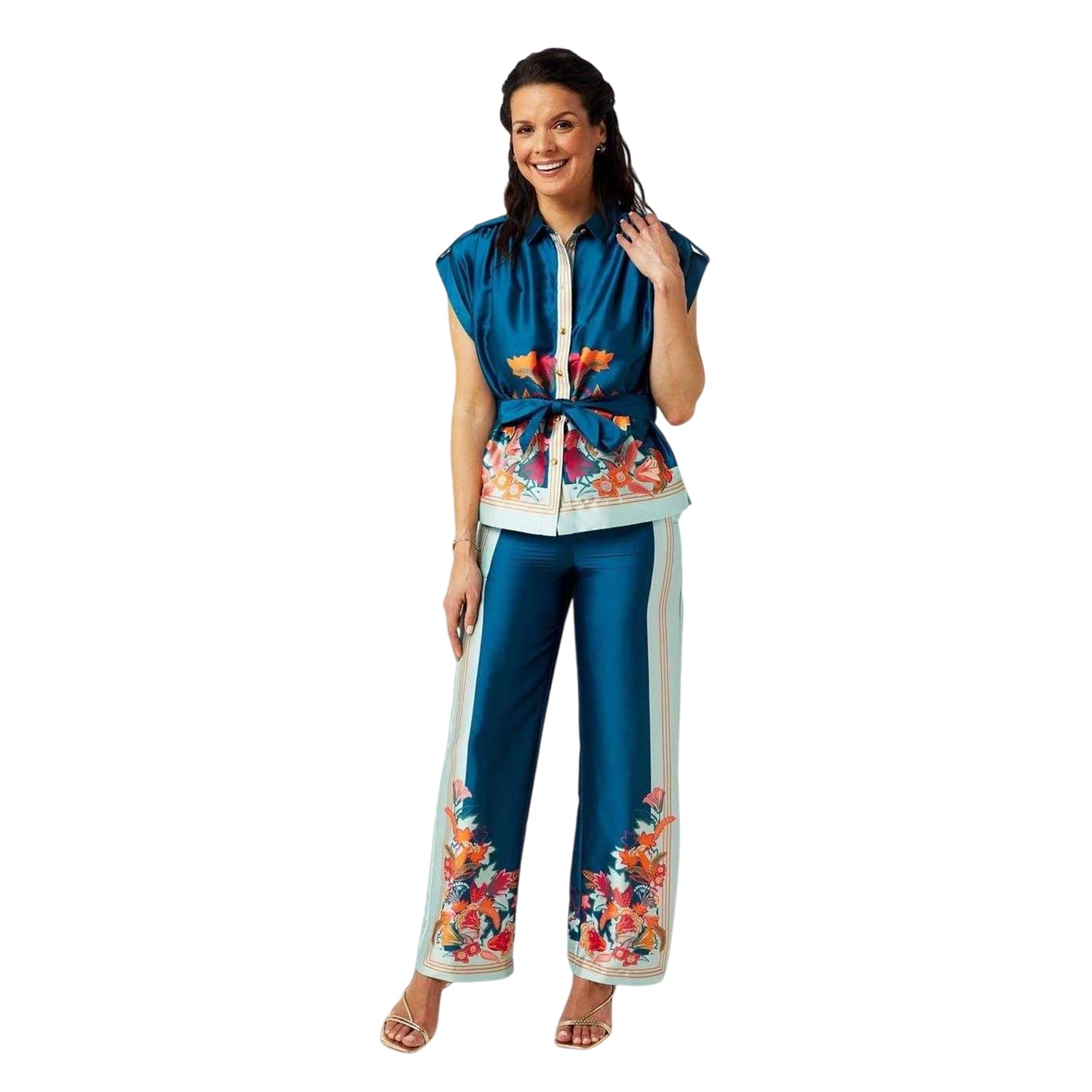 Blue - Side - Biba Womens-Ladies Lily Top
