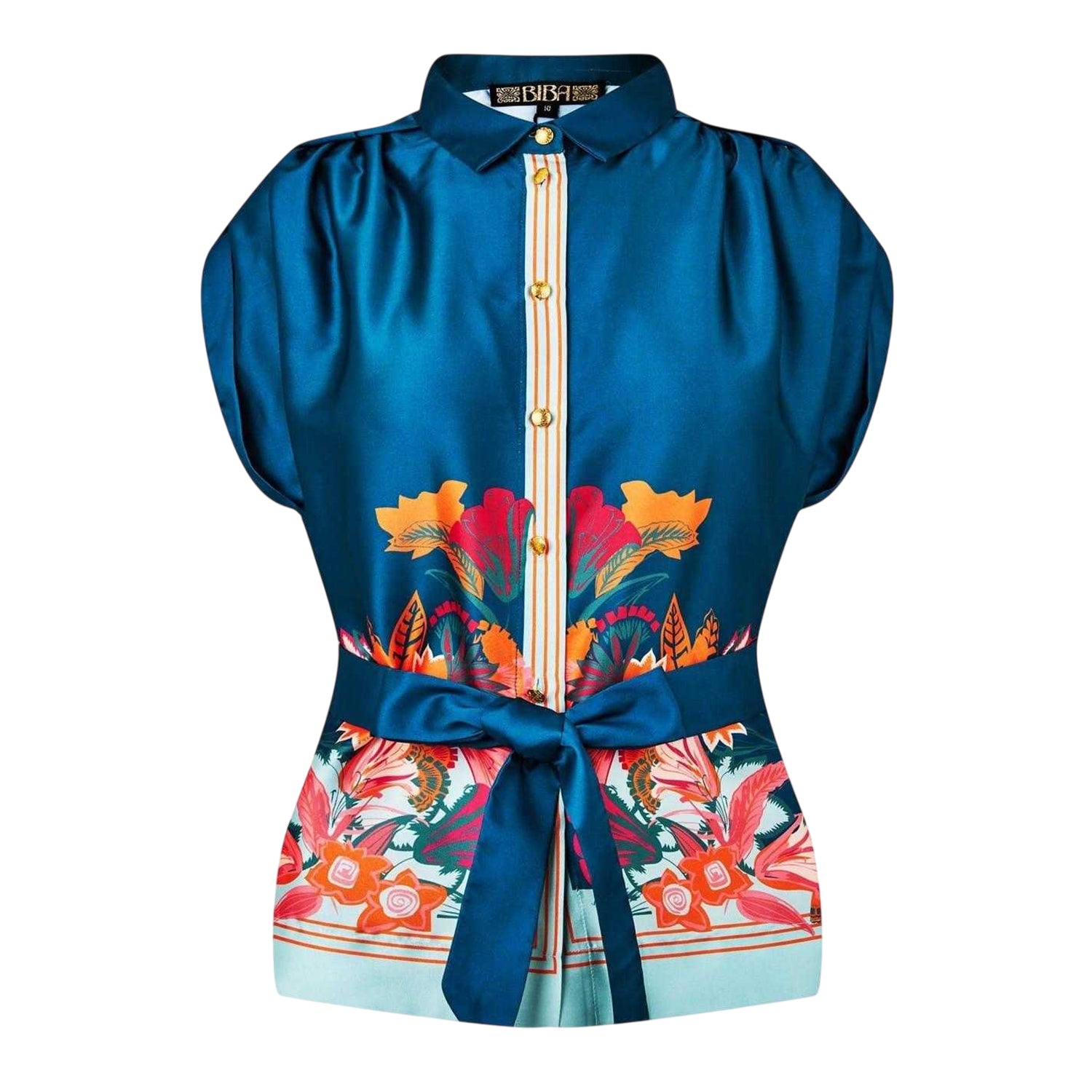 Blue - Front - Biba Womens-Ladies Lily Top