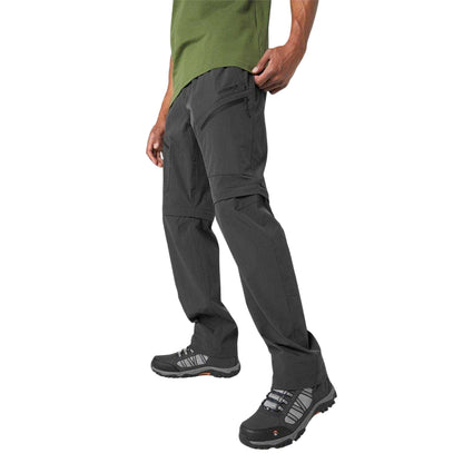 Charcoal - Side - Karrimor Mens Panther Zip-Off Outdoor Trousers