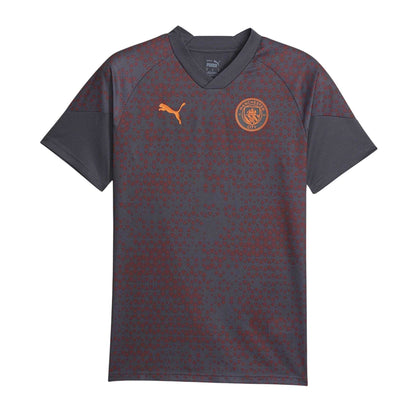 Grey-Purple - Front - Puma Mens 2023-24 Manchester City FC Training Football Jersey