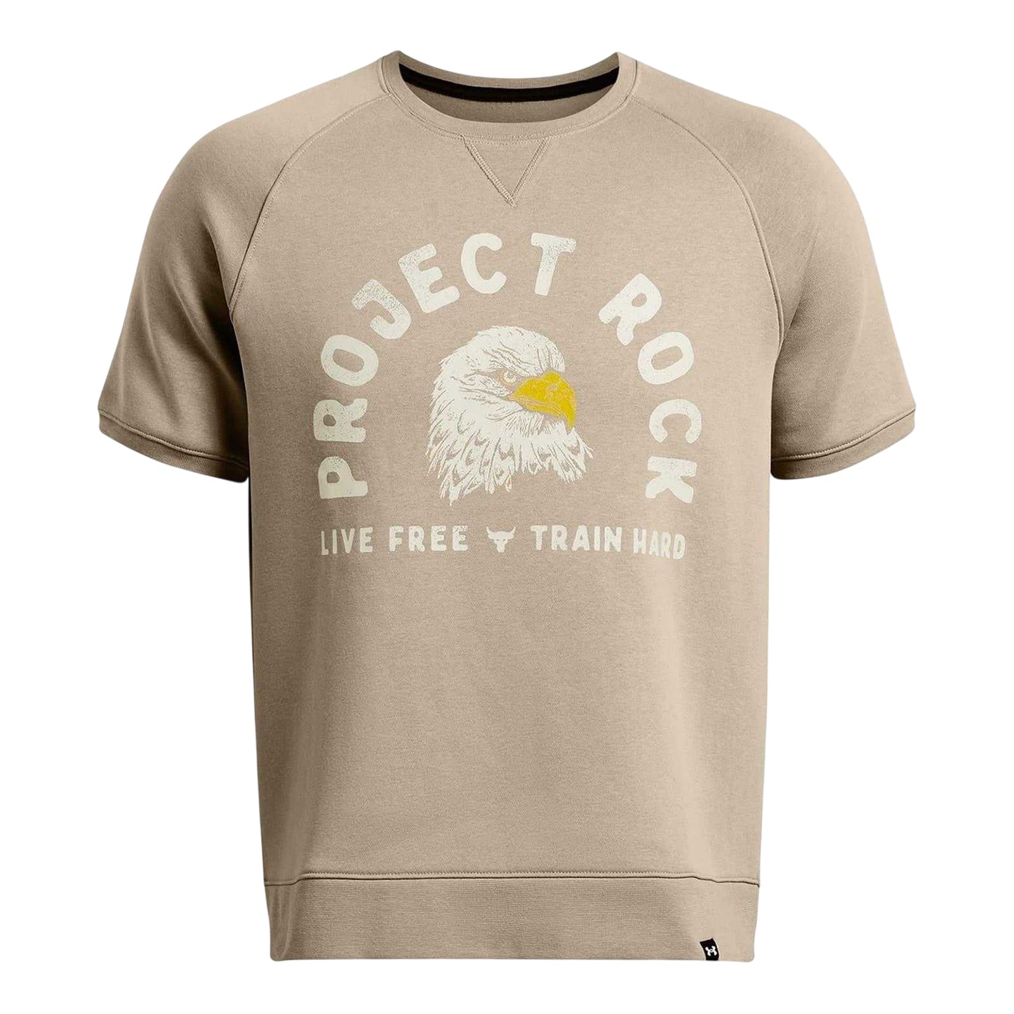Brown - Front - Under Armour Mens Project Rock Eagle Regular T-Shirt