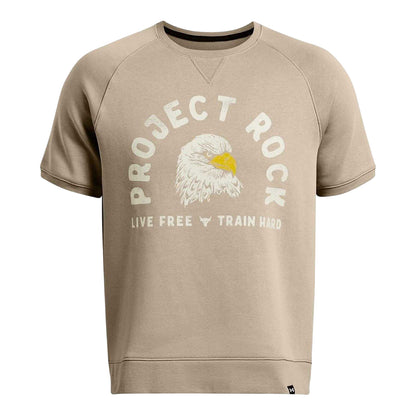 Brown - Front - Under Armour Mens Project Rock Eagle Regular T-Shirt