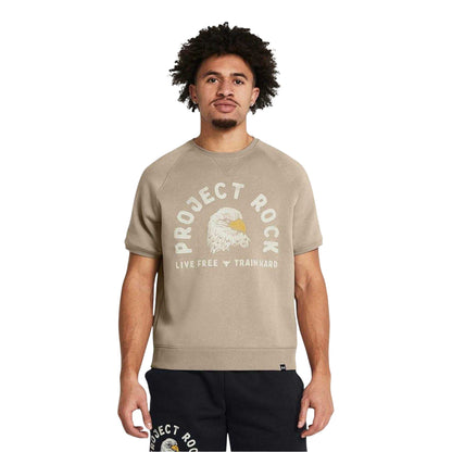 Brown - Side - Under Armour Mens Project Rock Eagle Regular T-Shirt