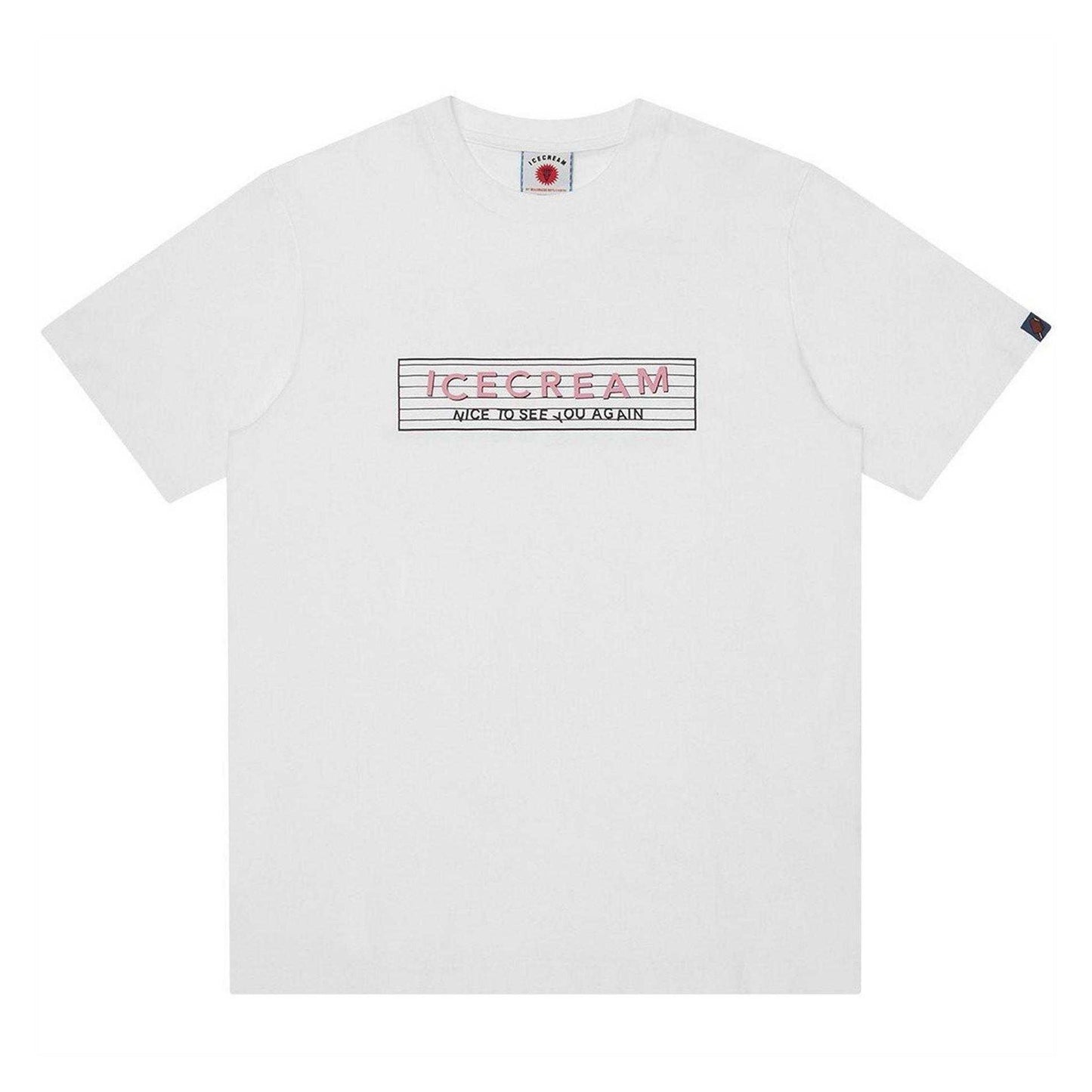 White - Front - ICECREAM Mens Graphic Print Regular T-Shirt