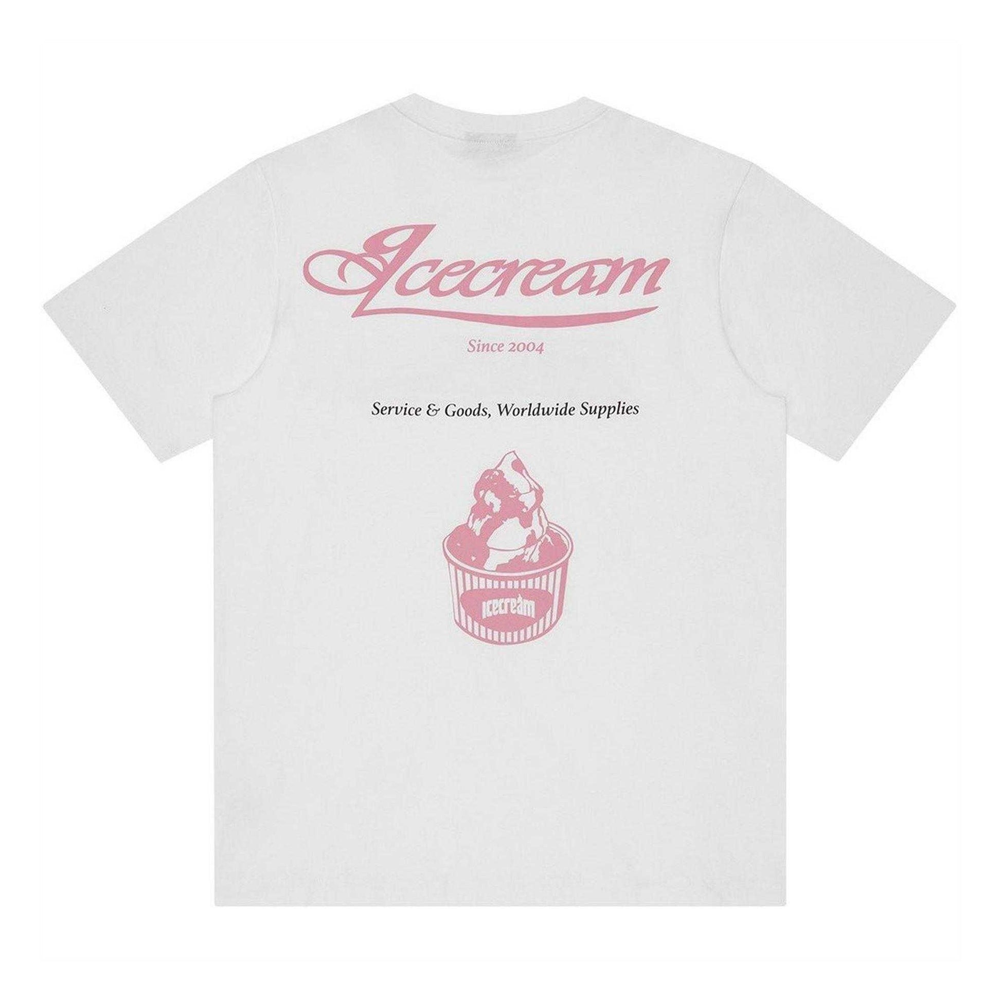 White - Back - ICECREAM Mens Graphic Print Regular T-Shirt