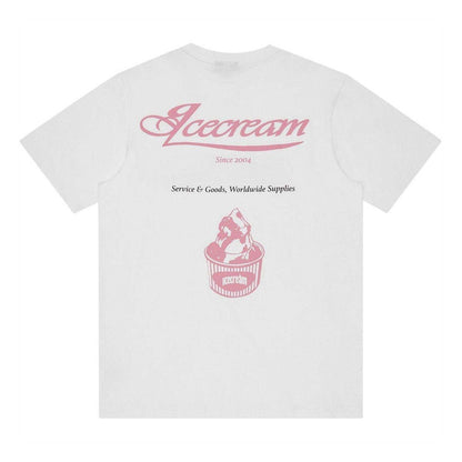 White - Back - ICECREAM Mens Graphic Print Regular T-Shirt