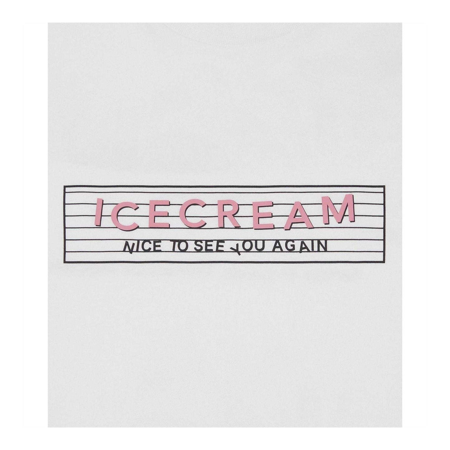 White - Side - ICECREAM Mens Graphic Print Regular T-Shirt