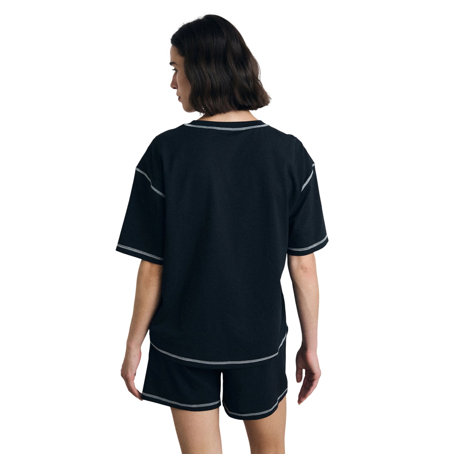 Black - Back - Hugo Womens-Ladies Nite Pyjama Set