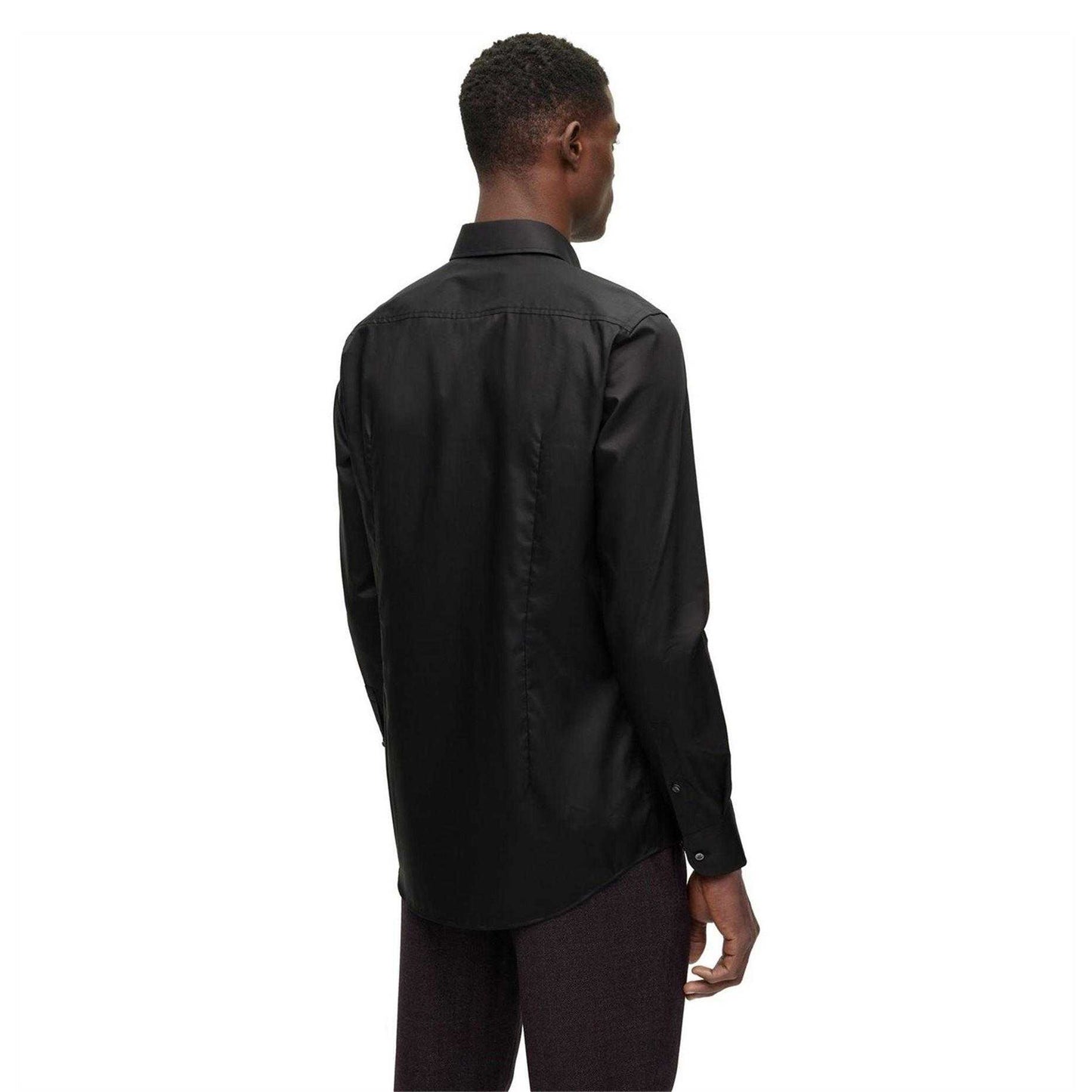 Black - Back - Boss Mens Long-Sleeved Shirt