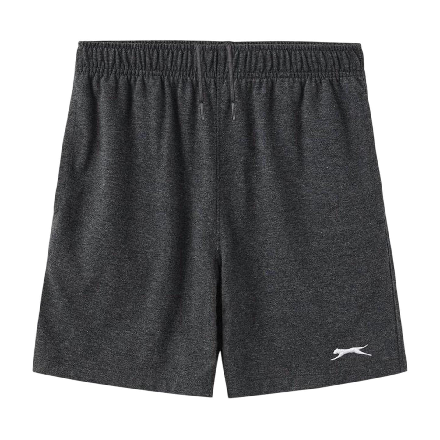 Charcoal Marl - Front - Slazenger Boys Logo Elasticated Waist Sweat Shorts