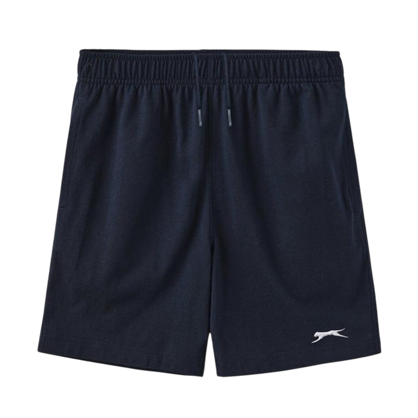 Navy - Front - Slazenger Boys Logo Elasticated Waist Sweat Shorts