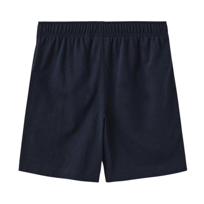 Navy - Back - Slazenger Boys Logo Elasticated Waist Sweat Shorts