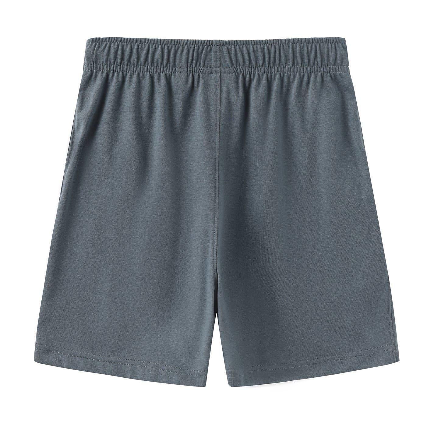 Slate - Back - Slazenger Boys Logo Elasticated Waist Sweat Shorts