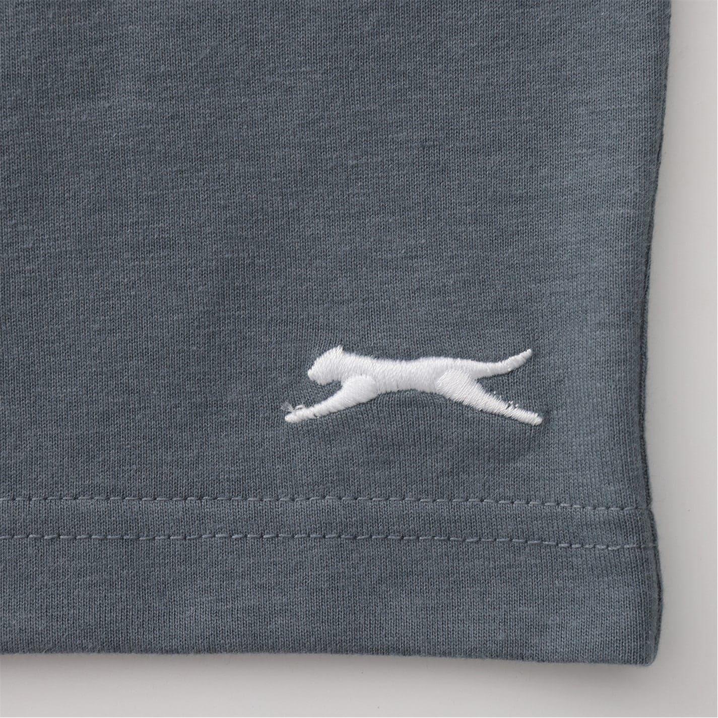 Slate - Side - Slazenger Boys Logo Elasticated Waist Sweat Shorts
