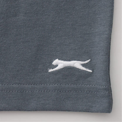 Slate - Side - Slazenger Boys Logo Elasticated Waist Sweat Shorts