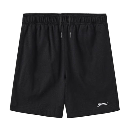Black - Front - Slazenger Boys Logo Elasticated Waist Sweat Shorts
