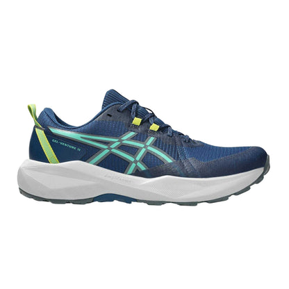 Twilight Blue-Midnight Aurora - Front - Asics Mens Venture 11 Trail Trainers