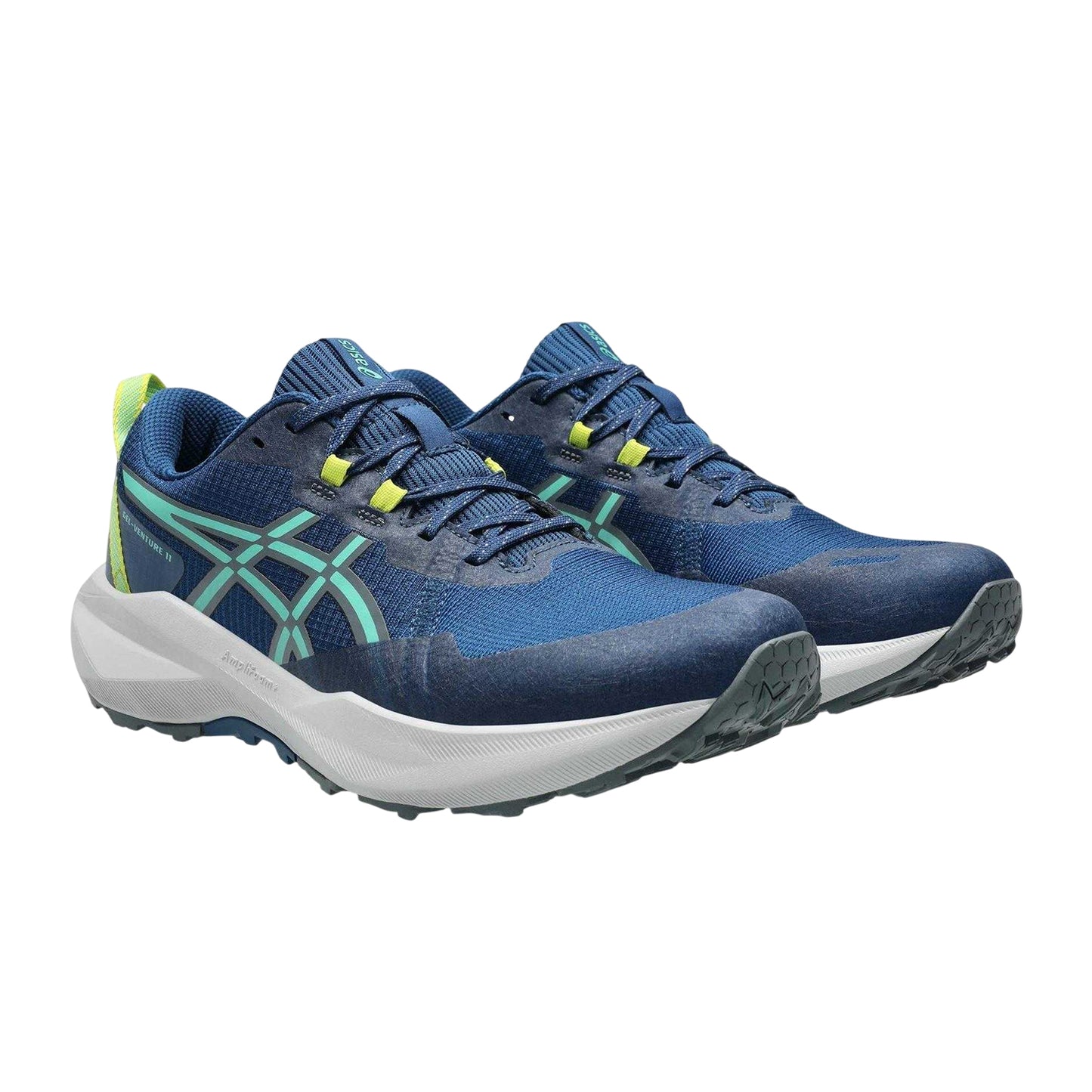 Twilight Blue-Midnight Aurora - Side - Asics Mens Venture 11 Trail Trainers