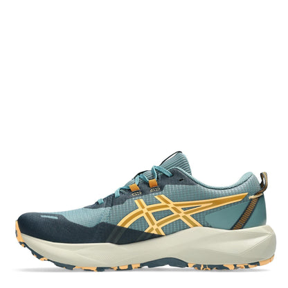 Teal-Sand - Back - Asics Mens Venture 11 Trail Trainers