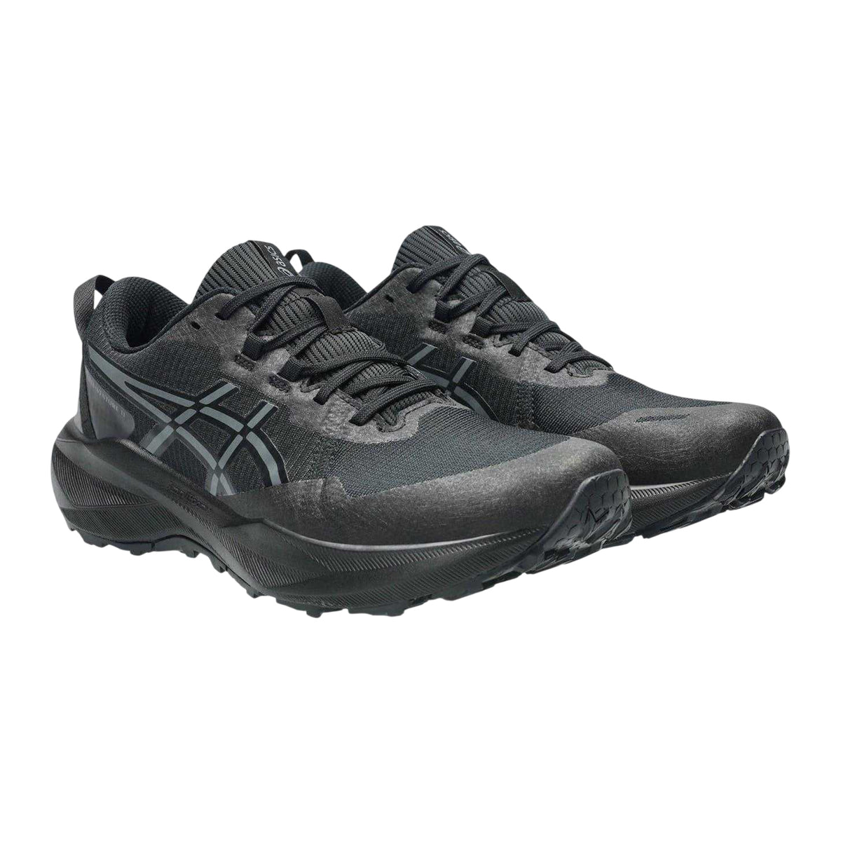 Black-Grey - Side - Asics Mens Venture 11 Trail Trainers